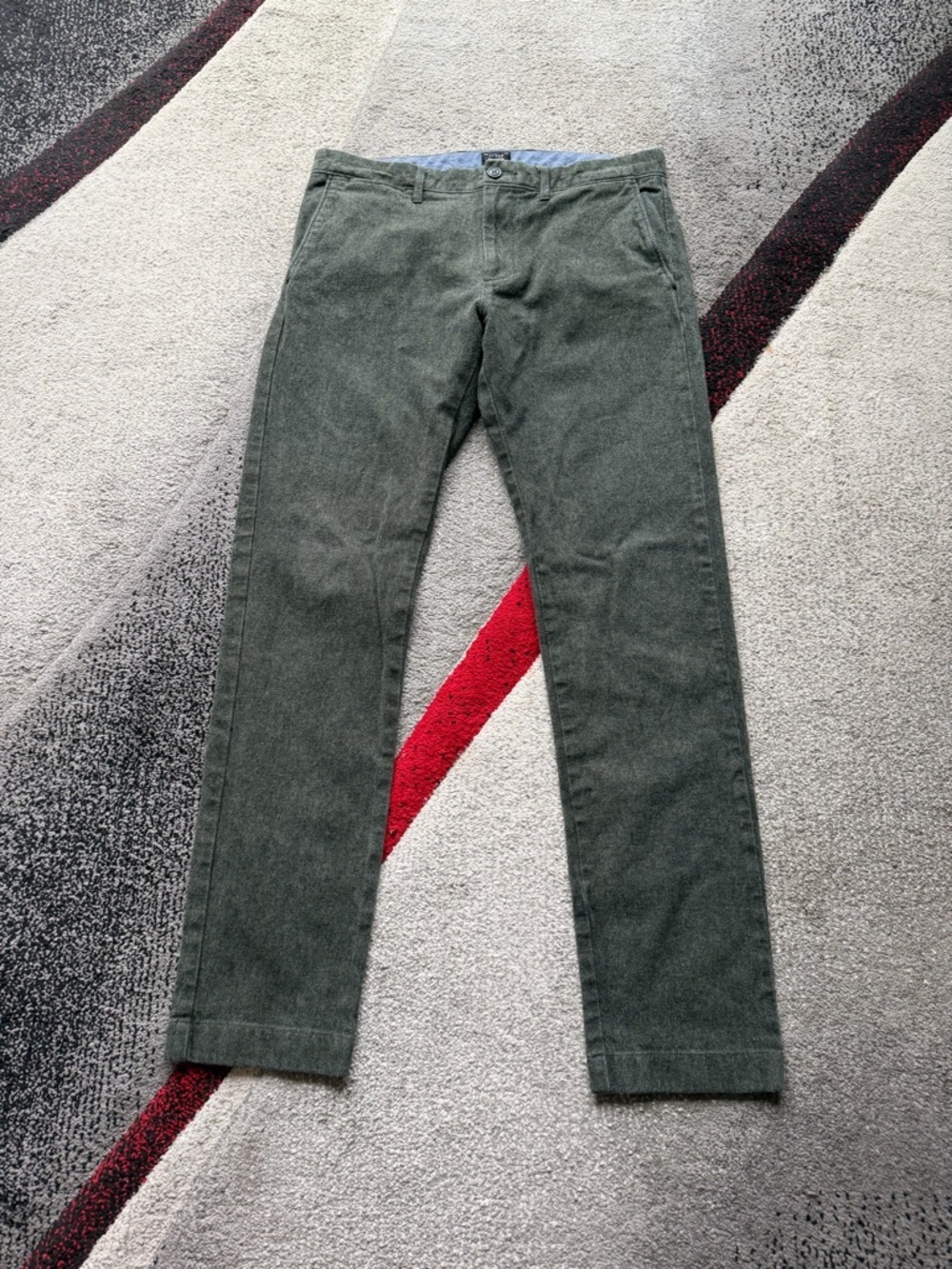 J. Crew Men's Dark Olive Corduroy Pants